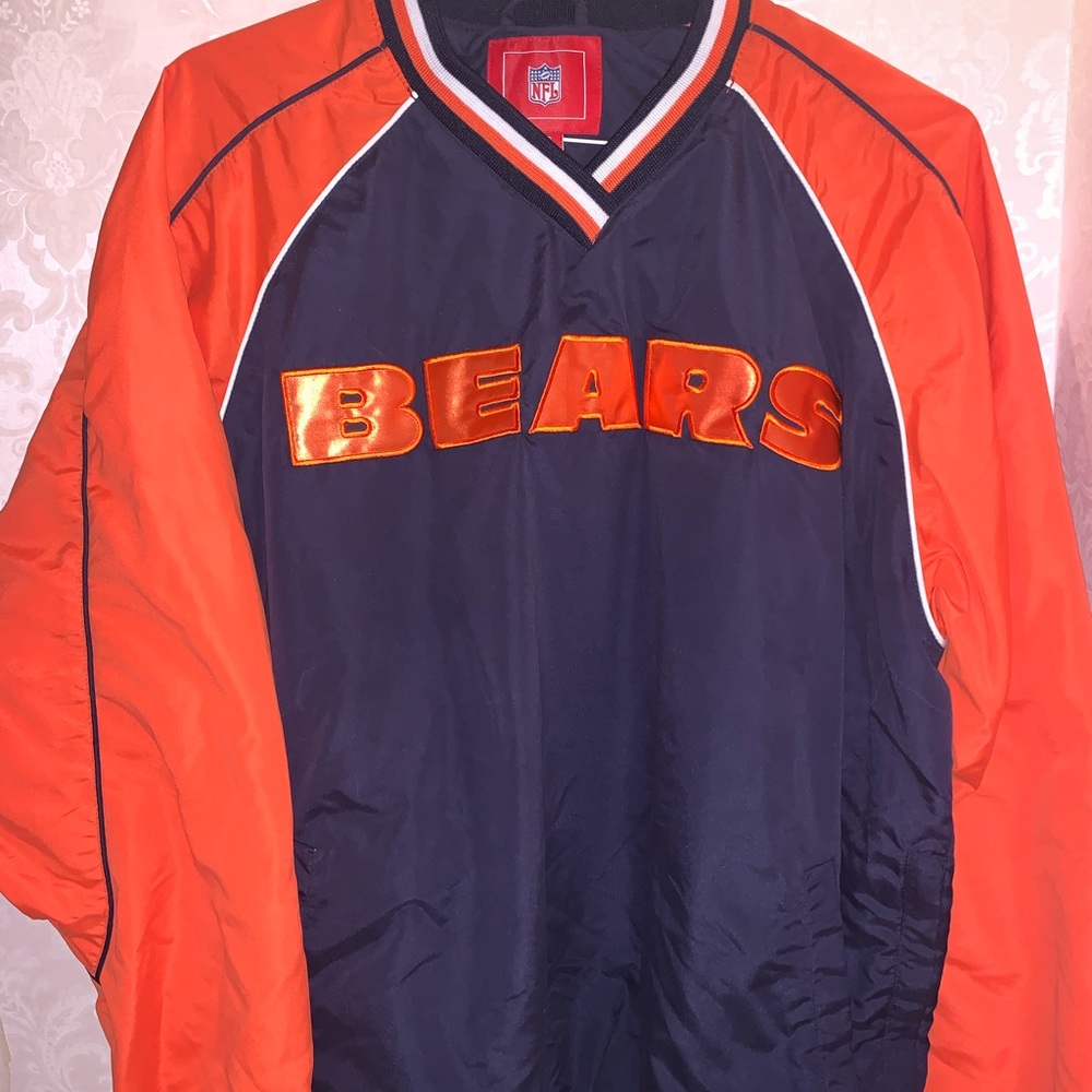 Chicago Bears Football Windbreaker Rain Jacket